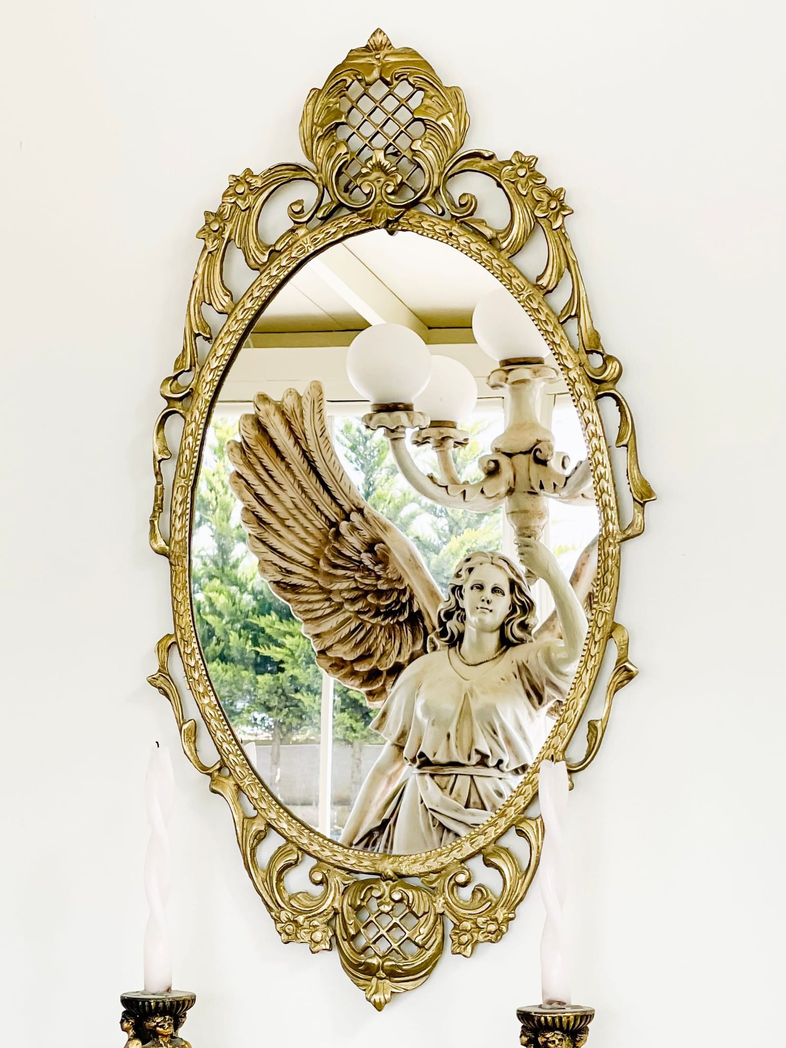 Antique mirror detail